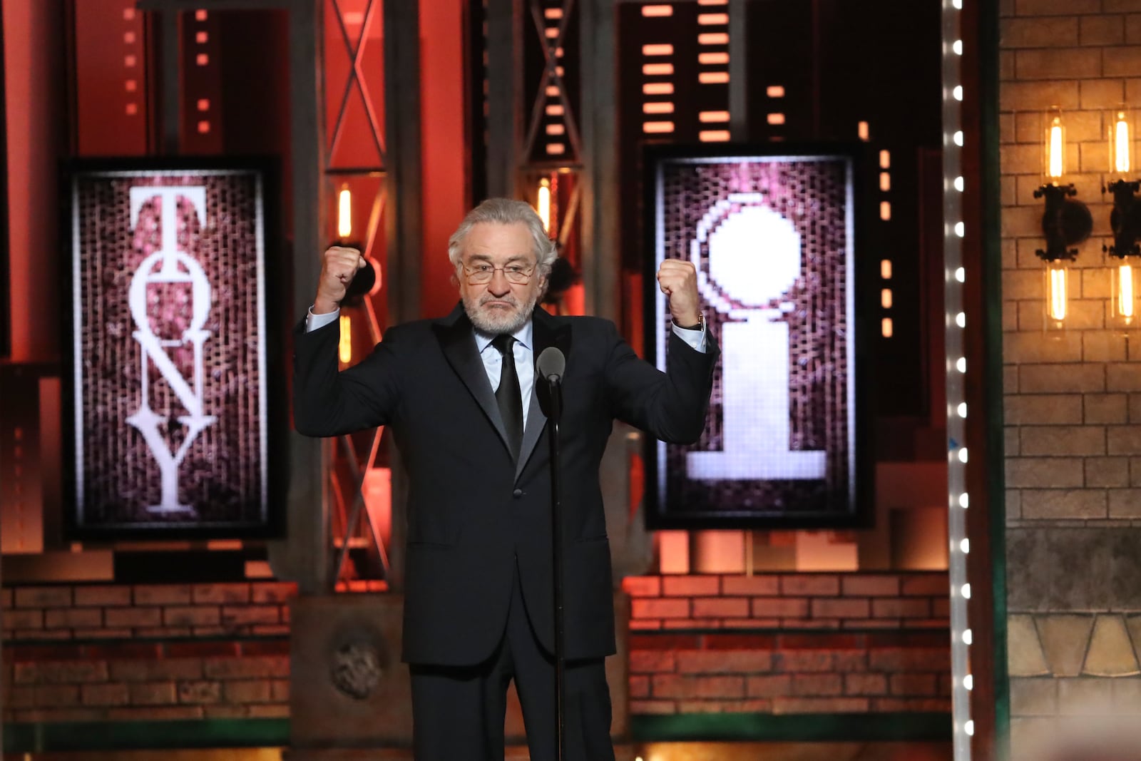 Robert De Niro during an appearance where he used an expletive to condemn President Donald Trump on stage at the 72nd Annual Tony Awards in New York, June 10, 2018. Trump blasted De Niro on Twitter while on his way back to the U.S. from Singapore. 