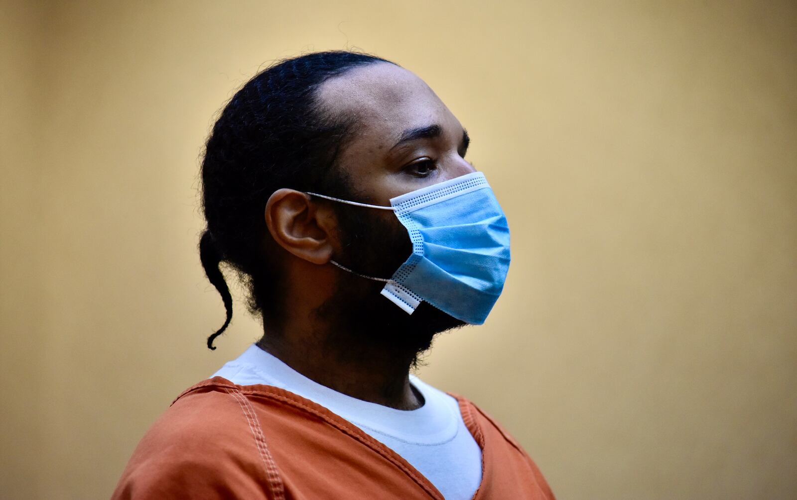 Anson Pride was sentenced to life in prison after pleading guilty to murder and arson charges Wednesday, Sept. 30, 2020 in connection with the stabbing death of Jamaka Calhoun in Middletown. NICK GRAHAM / STAFF