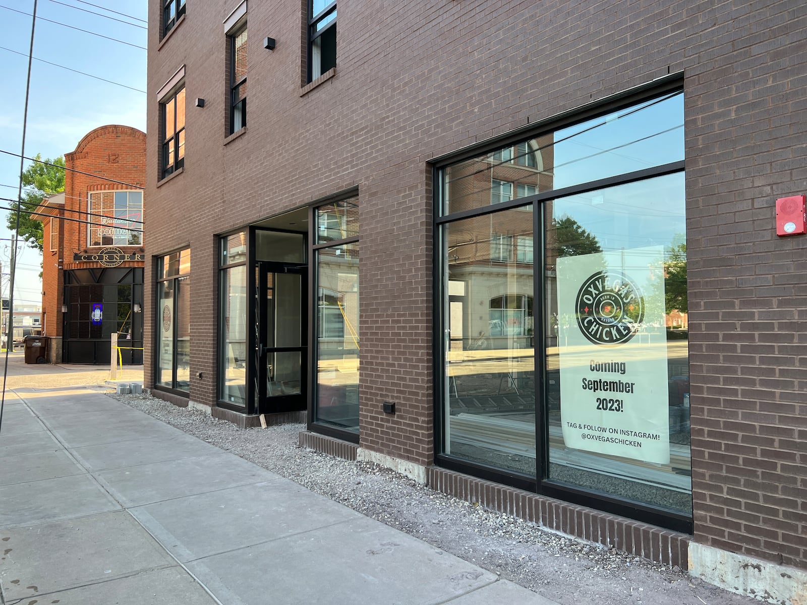 OxVegas Chicken is aiming to open this fall in Uptown Oxford. Owners Jackson Trester, a recent Miami University graduate, and Tyler Storer, a rising Miami senior, met through the Farmer School of Business.