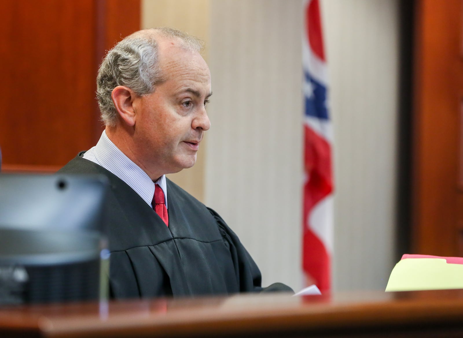 Judge Greg Stephens in Butler County court, Monday, Nov. 14, for a pre-trial hearing. GREG LYNCH / STAFF