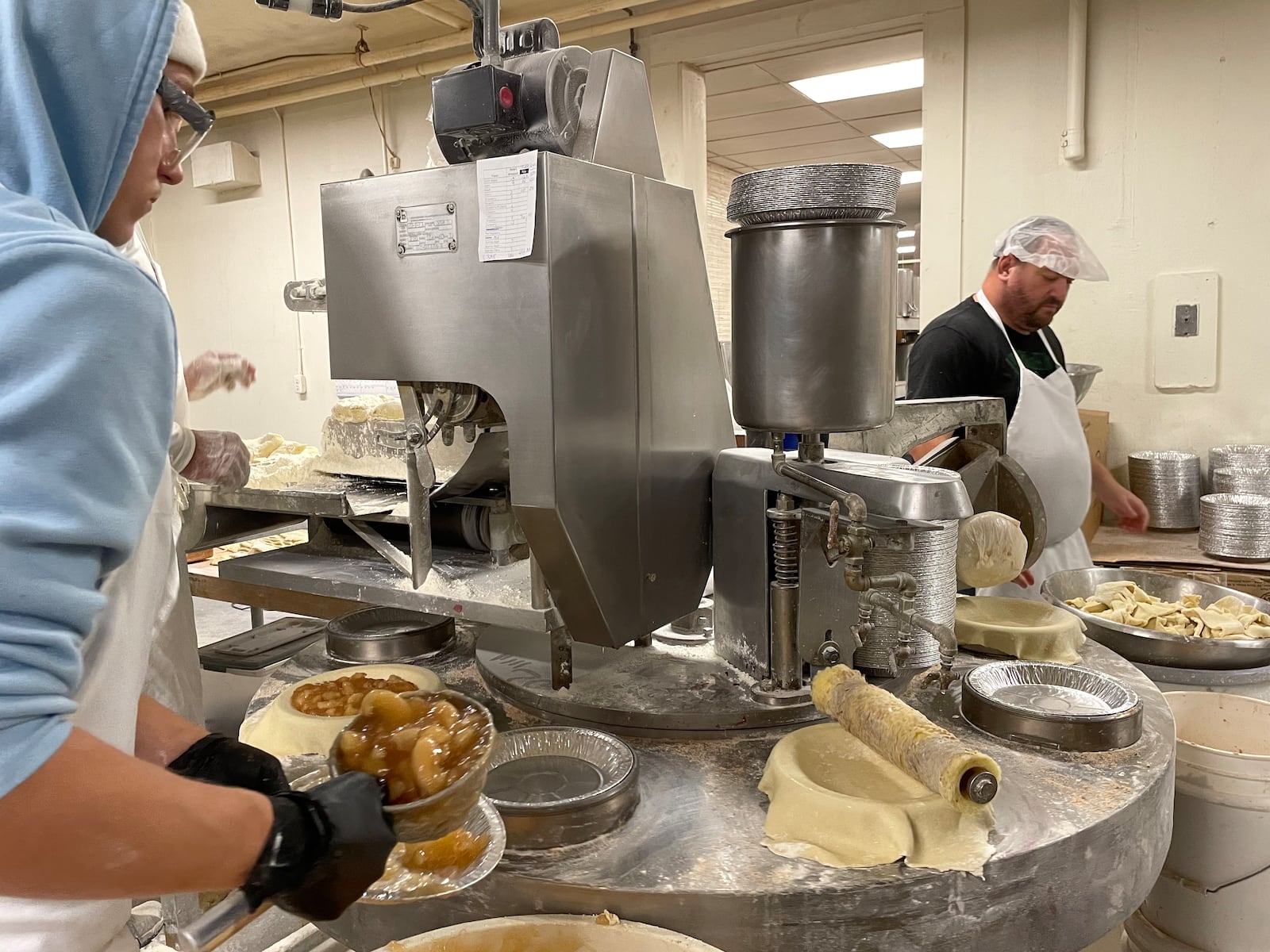 Mehaffies Pies, located at 3013 Linden Ave. in Dayton, makes around 3,000 pies a day. NATALIE JONES/STAFF