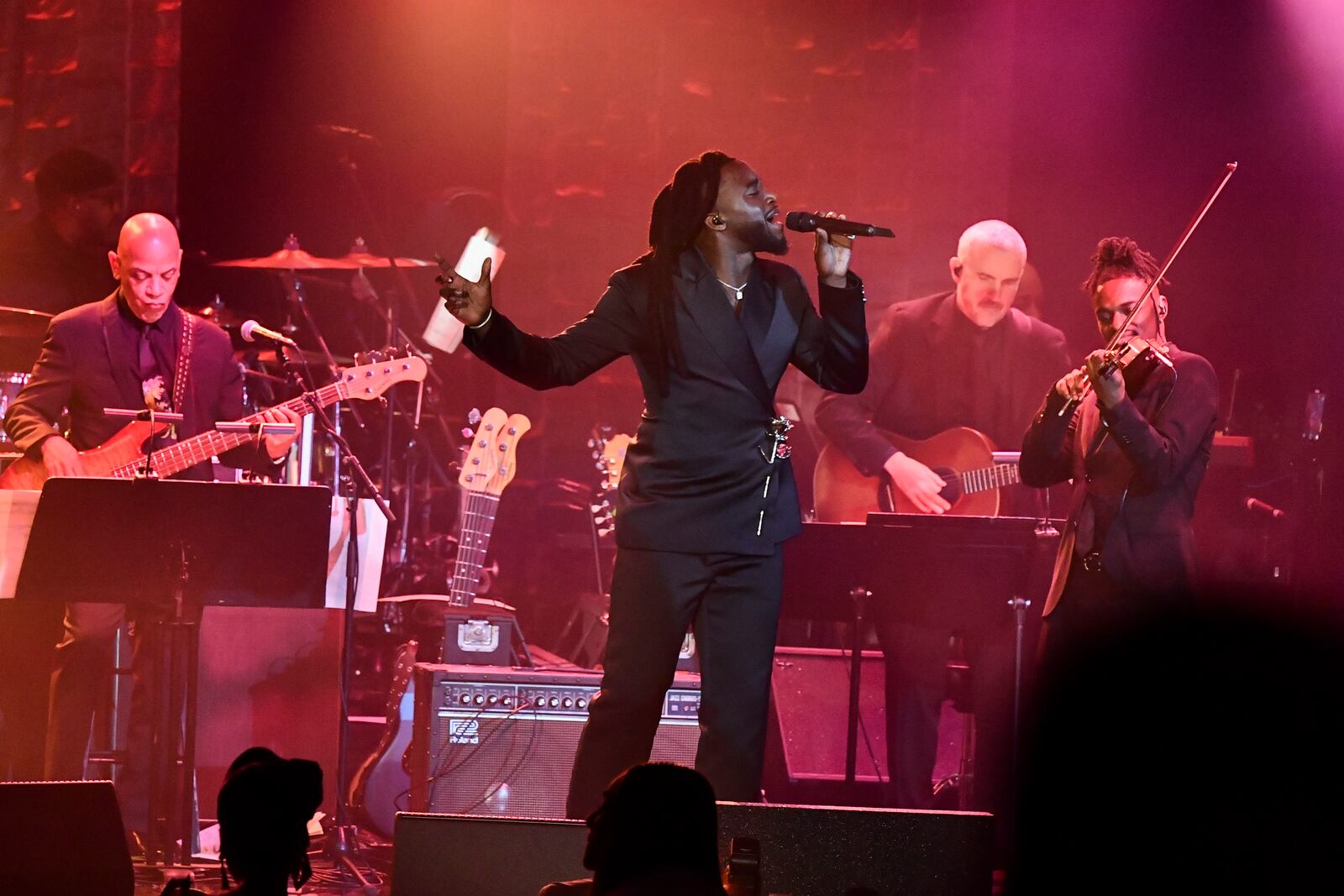 Shaboozey performs during the Pre-Grammy Gala on Saturday, Feb. 1, 2025, at the Beverly Hilton Hotel in Beverly Hills, Calif. (Photo by Richard Shotwell/Invision/AP)