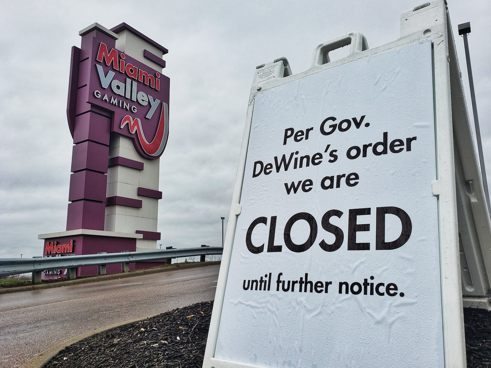 Miami Valley Gaming in Monroe is closed until further notice per Governor Mike Dewine's order as a way to help reduce the risk of spread of coronavirus (COVID-19). NICK GRAHAM / STAFF