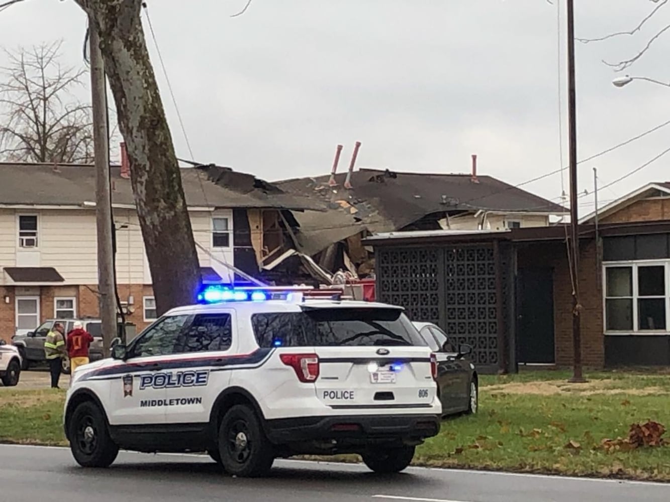 PHOTOS: Middletown apartment building collapse injures 1