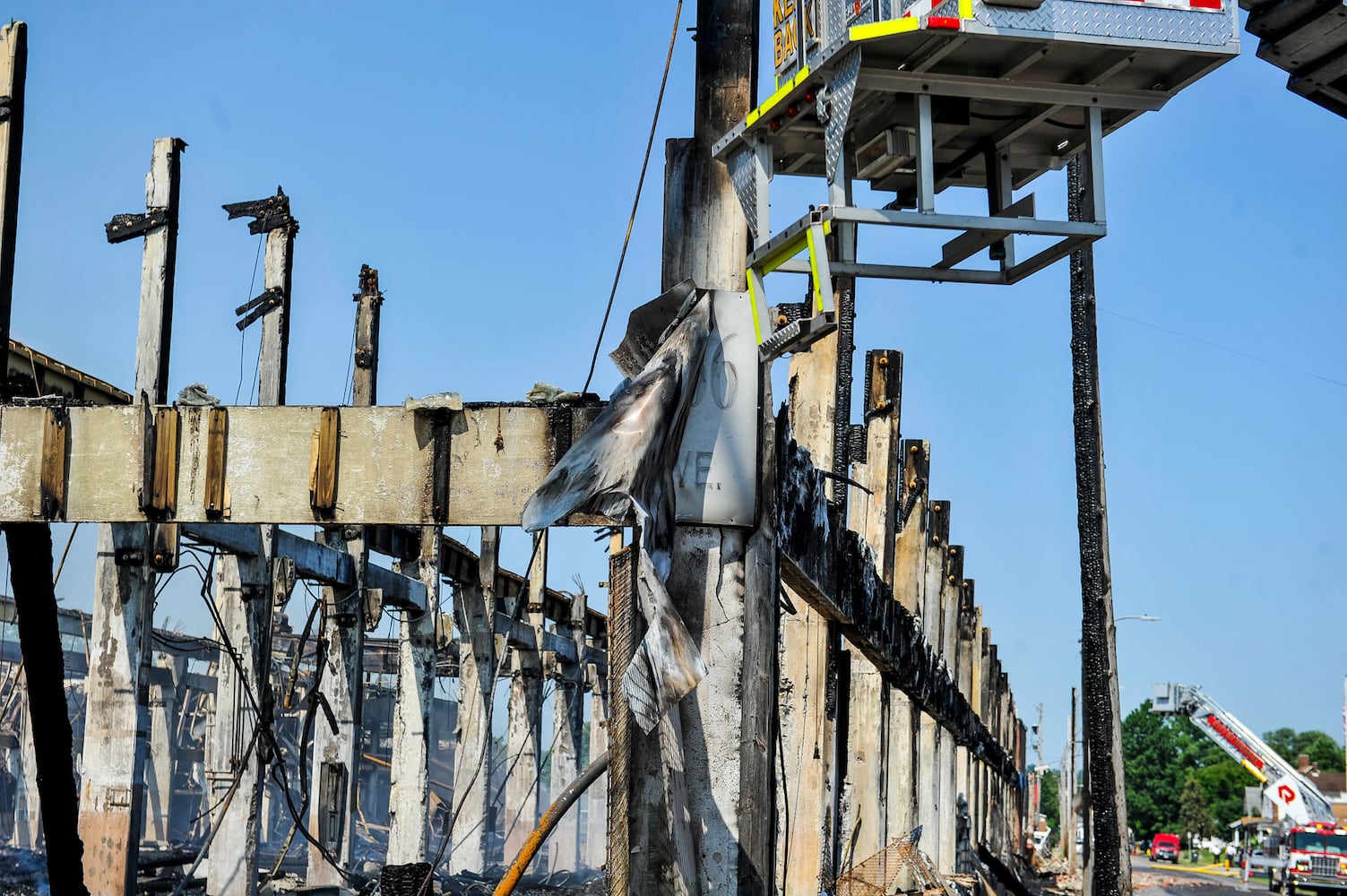 Aftermath of massive warehouse fire in Hamilton