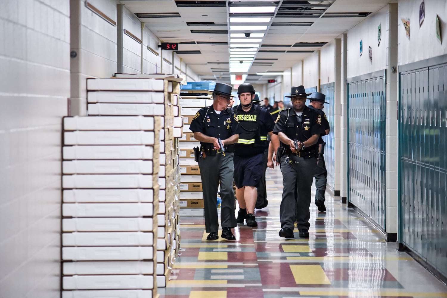 Active shooter training at Ross Middle School