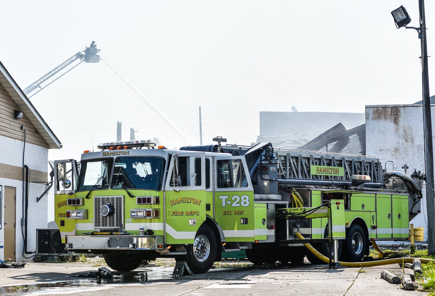 Aftermath of massive warehouse fire in Hamilton