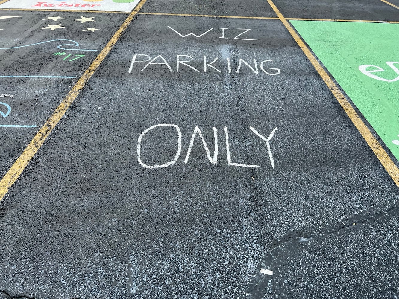 Badin High School senior parking lot spaces