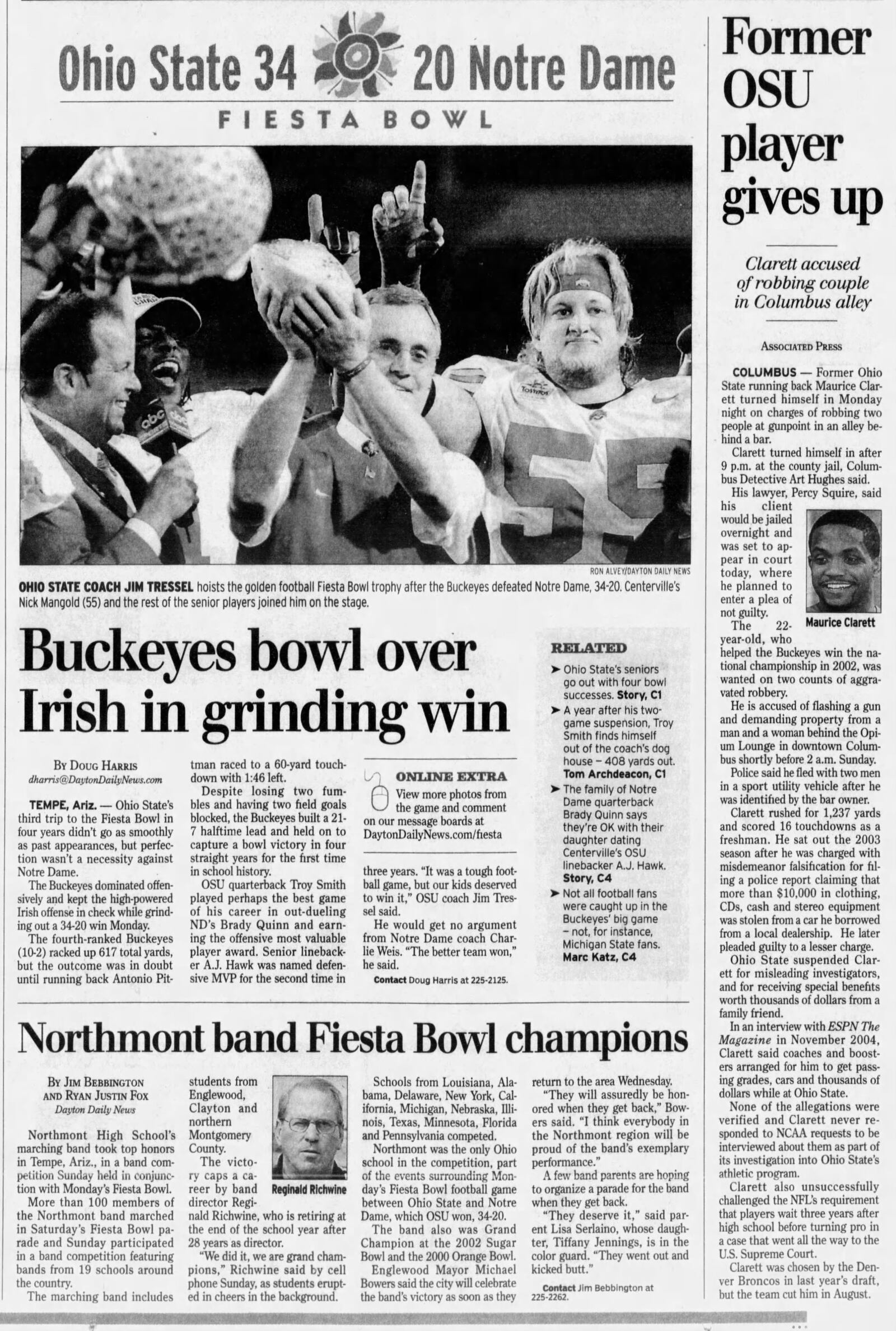 Clips from the Dayton Daily News' past coverage of Ohio State-Notre Dame football games