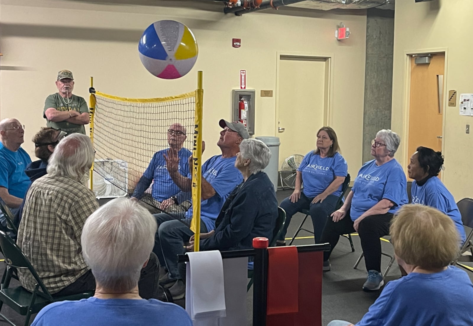 Seniors play chair volleyball at the Fairfield Community Arts Center as part of the city's 55 Plus Program. CONTRIBUTED