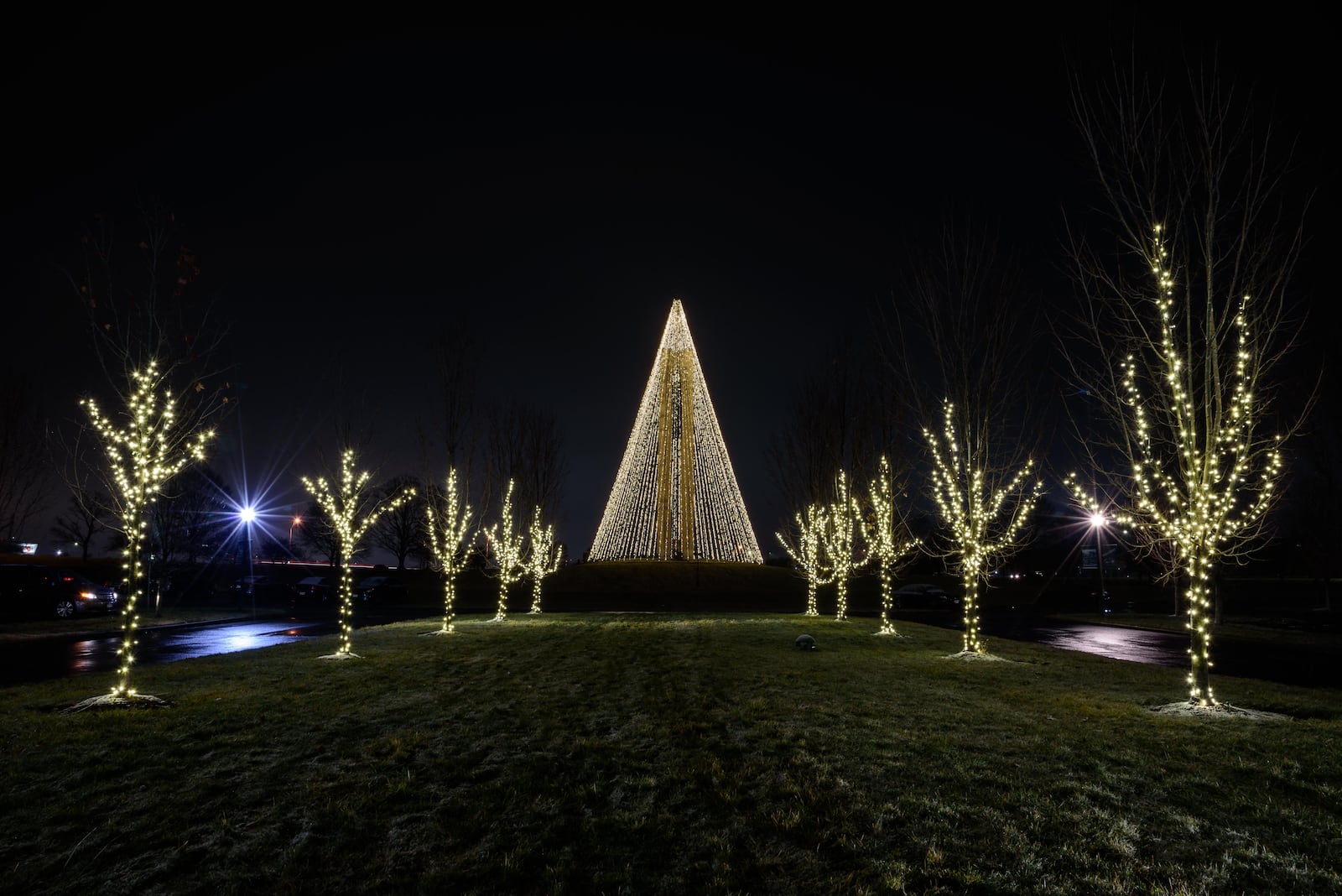 Dayton's Carillon Historical Park, a 65-acre open-air history museum, is decked out in holiday lights for its annual A Carillon Christmas event. TOM GILLIAM / CONTRIBUTING PHOTOGRAPHER