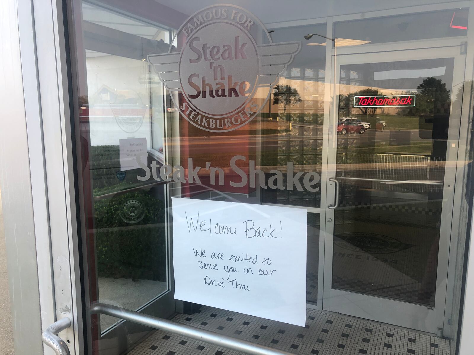 The Middletown Steak 'n Shake, 3170 Towne Blvd, has reopened, but is serving customers only in its drive-through, according to a sign on the front door. The restaurant has been closed for about two years. RICK McCRABB/STAFF