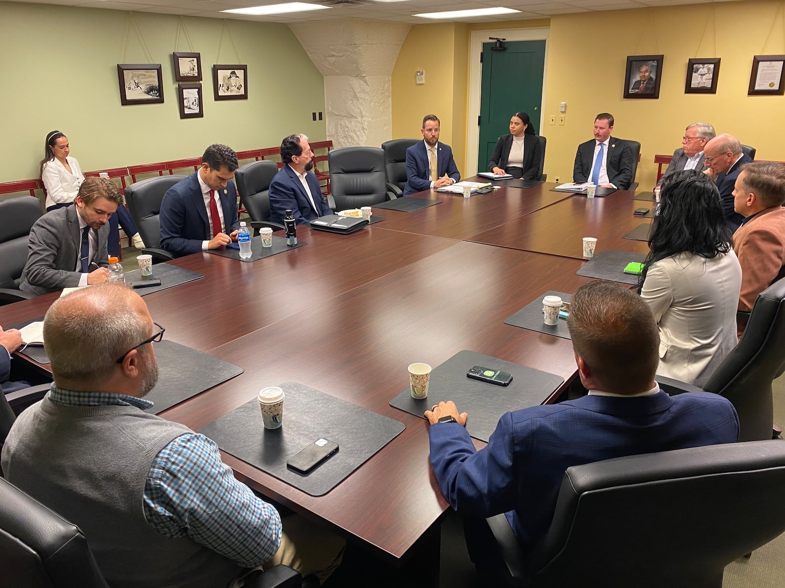 Hamilton city, community and business leaders went to Columbus on Nov. 20, 2024, to continue its lobbying efforts for one or possibly two Amtrak passenger rail stops. They met with several Ohio representatives and senators from Southwest Ohio.  TVHAMILTON/PROVIDED