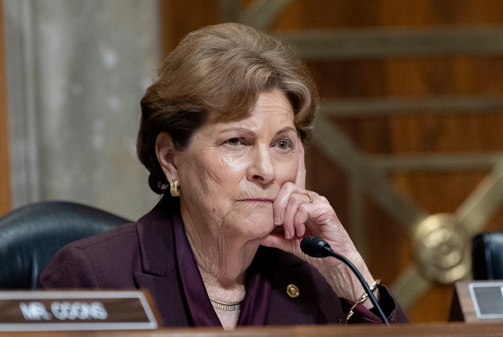 Ranking Members Sen. Jeanne Shaheen, D-N.H., listens as Sen. Marco Rubio, R-Fla., President-elect Donald Trump's choice to be Secretary of State, appears before the Senate Foreign Relations Committee for his confirmation hearing, at the Capitol in Washington, Wednesday, Jan. 15, 2025. (AP Photo/Alex Brandon)