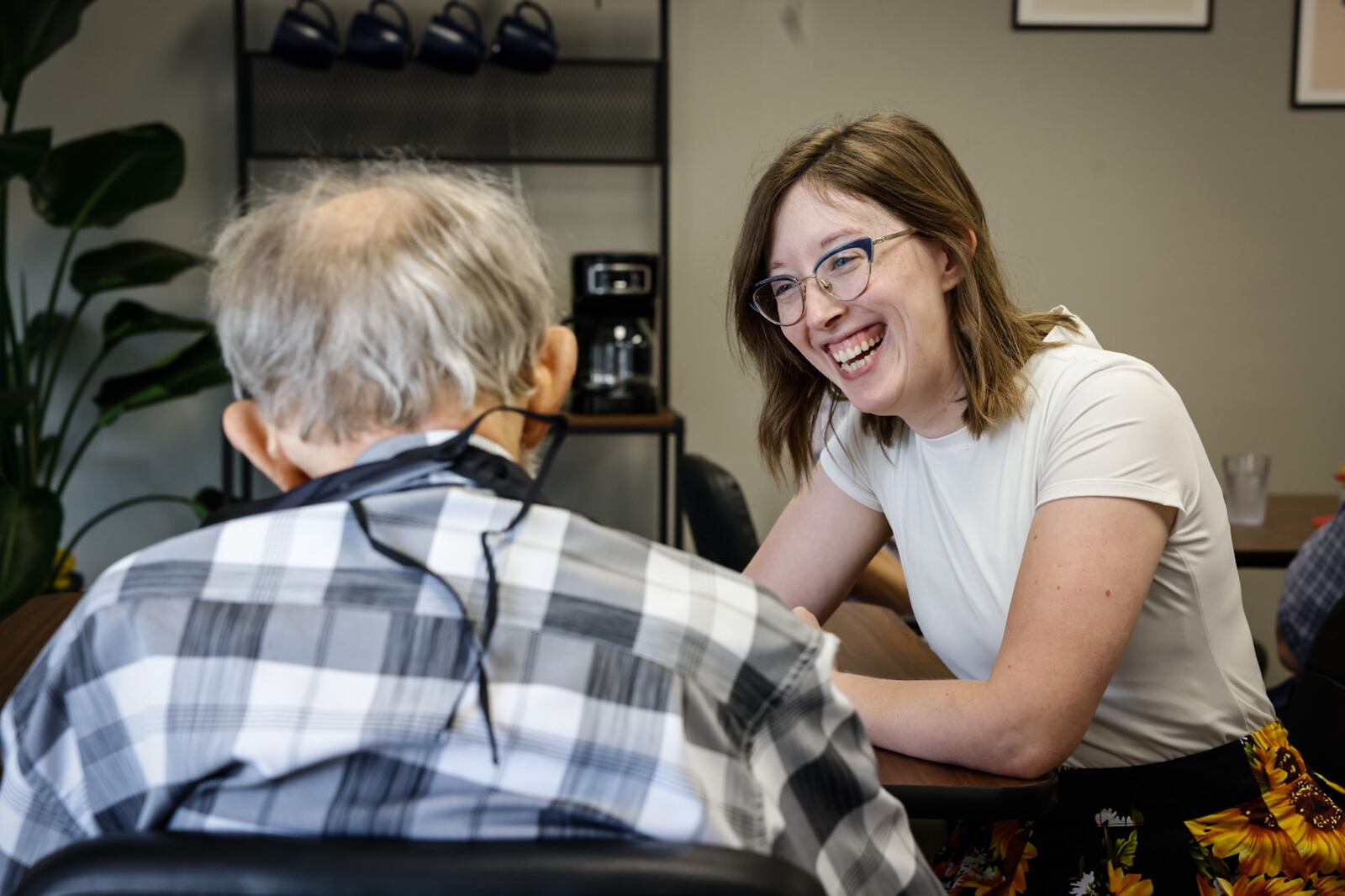 Abbey Osborne is the owner of Engaging Days Senior Enrichment Center in Englewood. Osborne specializes in dementia. JIM NOELKER/STAFF