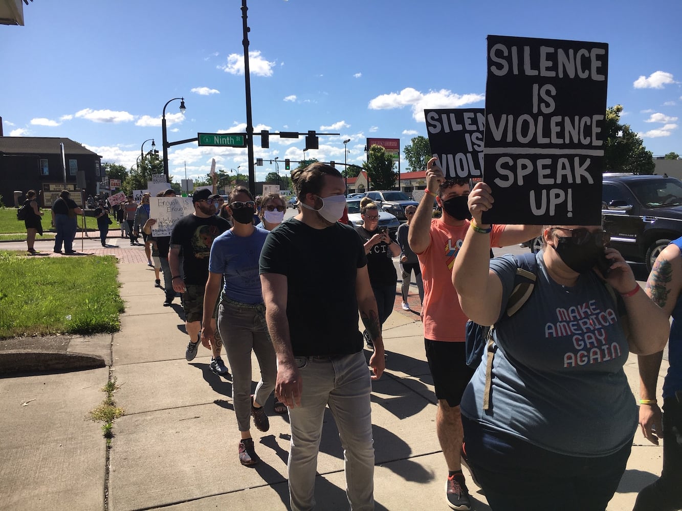 PHOTOS: Hundreds march in protest during Hamilton event at courthouse