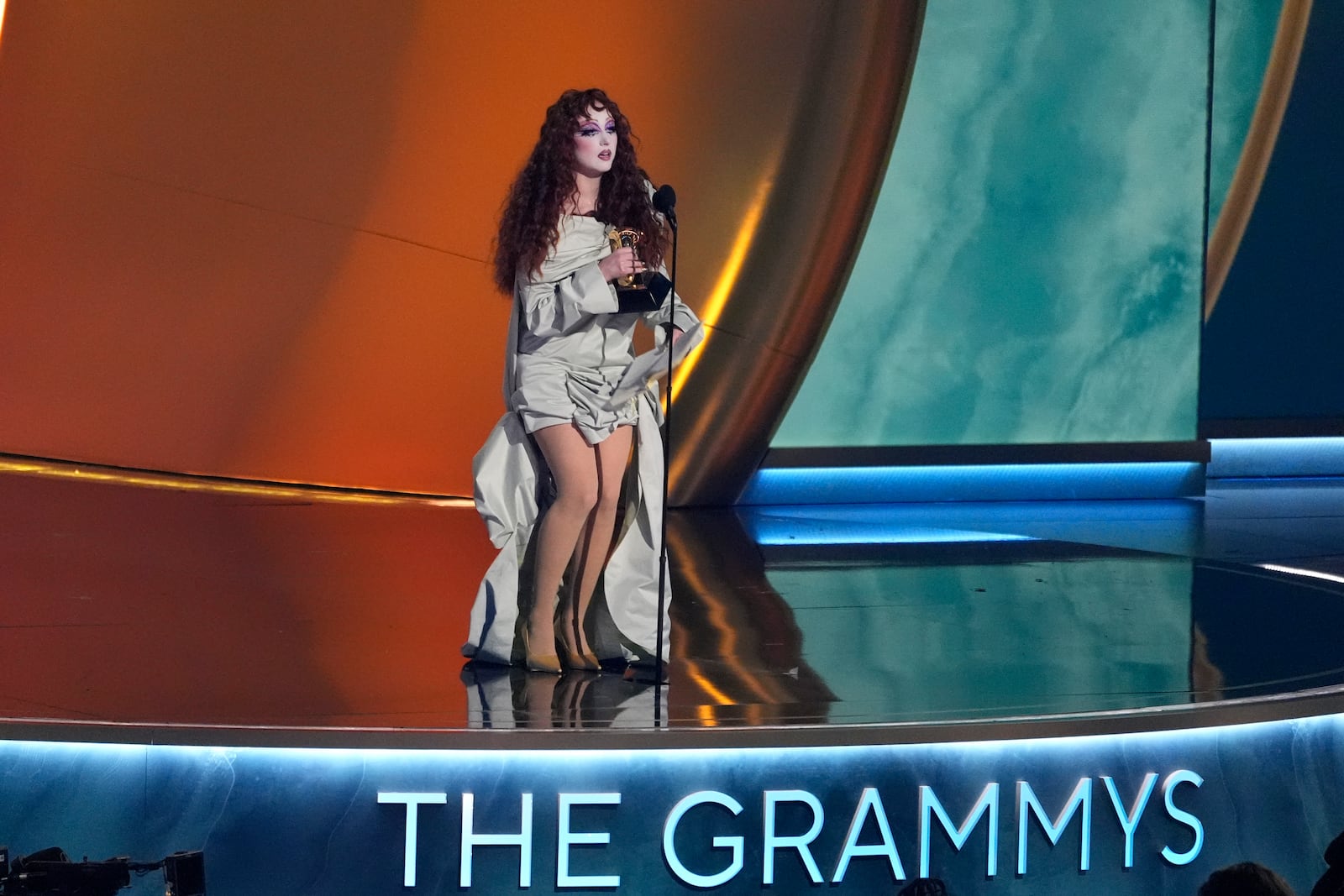 Chappell Roan accepts the award for best new artist during the 67th annual Grammy Awards on Sunday, Feb. 2, 2025, in Los Angeles. (AP Photo/Chris Pizzello)