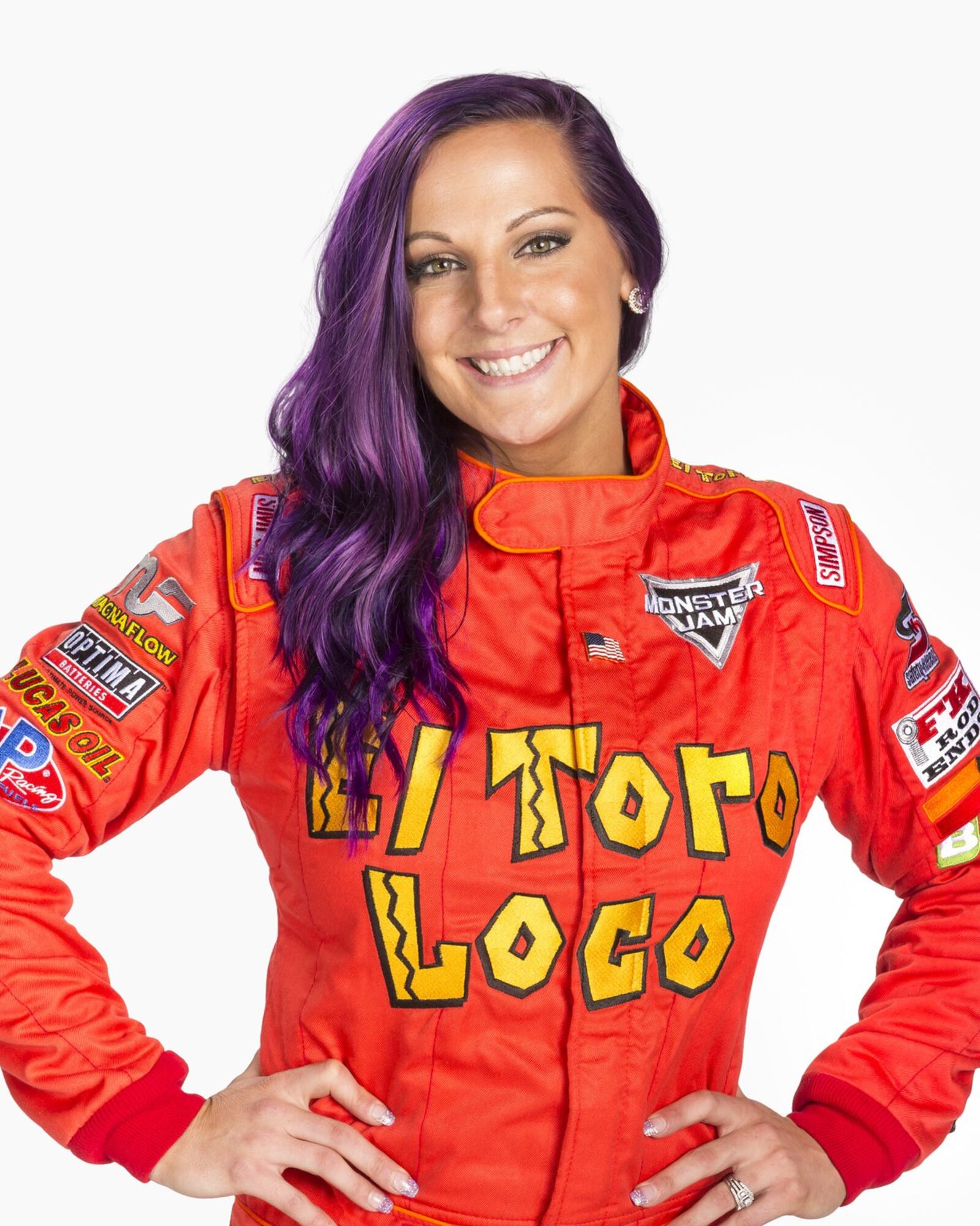 “To be a woman in this sport, you’ve got to be tough, have a thick skin,” said Kayla Blood, who’ll be behind the wheel of El Toro Loco at the Nutter Center for three shows Dec. 7-8. CONTRIBUTED