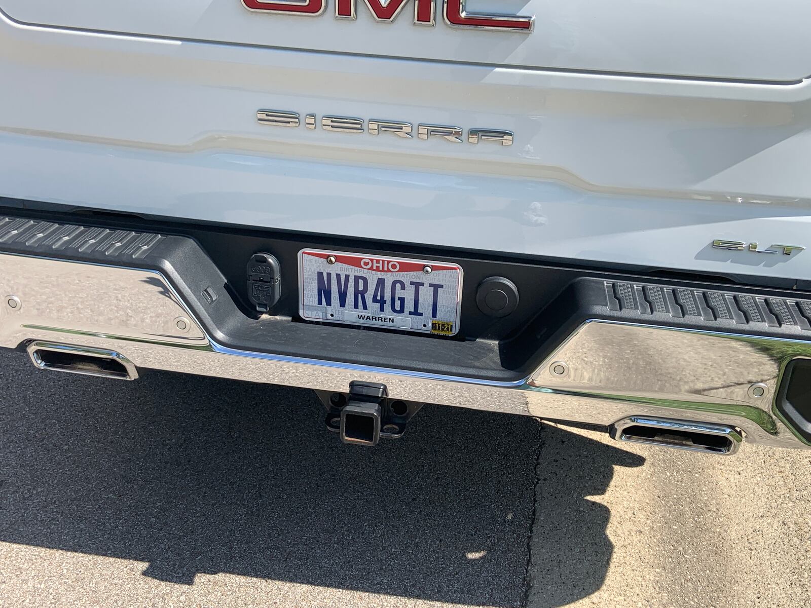 Lynn Faulkner's license plate on his GMC truck is a constant reminder of what happened on Sept. 11, 2001. SUBMITTED PHOTO