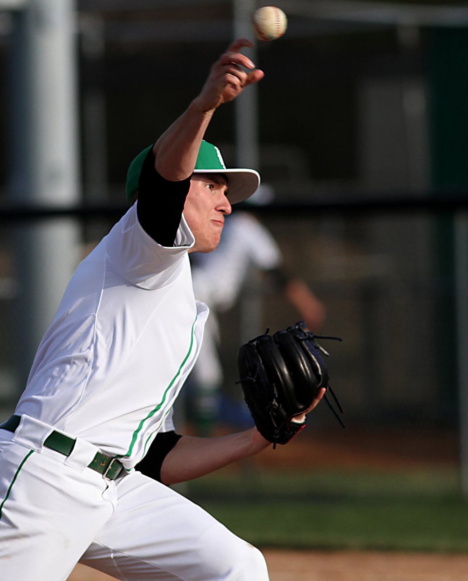 Badin starting pitcher Will Sackenheim delivers a pitch during Wednesday’s game against Defiance at Alumni Field in Hamilton. CONTRIBUTED PHOTO BY E.L. HUBBARD