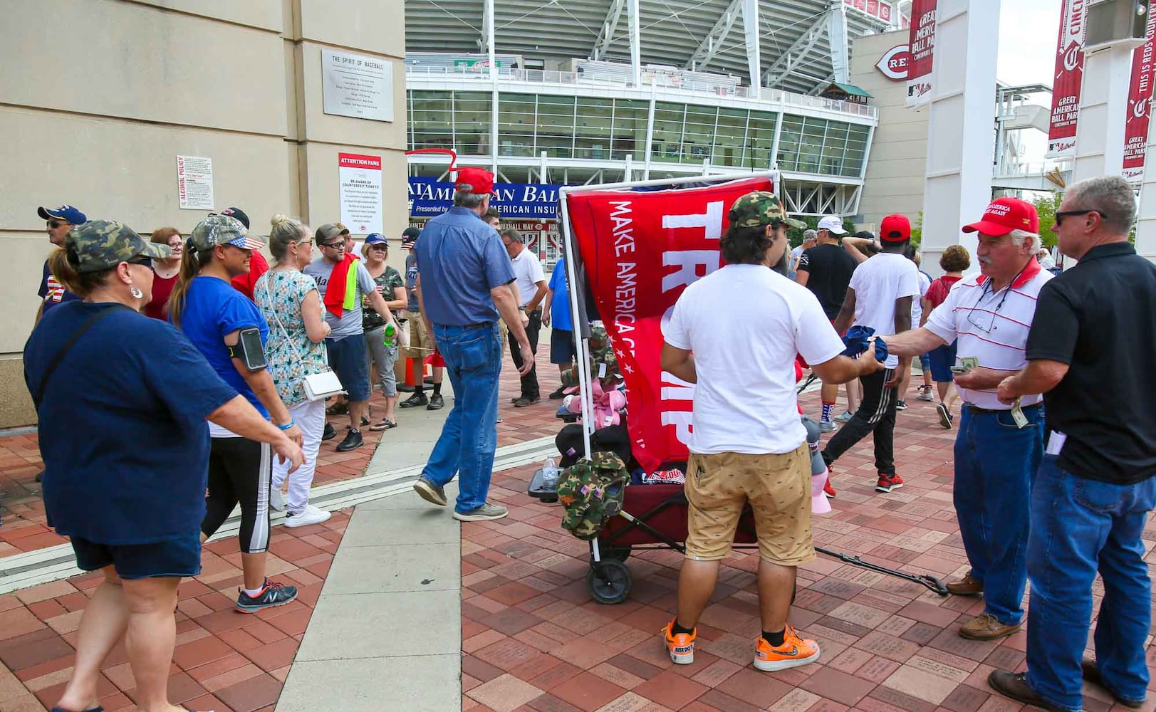 PHOTOS Crowd arrives for President Donald Trump rally in Cincinnati