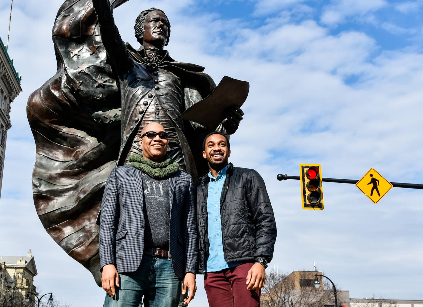 PHOTOS: Downtown Hamilton celebrates ‘Hamilton’ musical actors’ visit to Alexander Hamilton statue