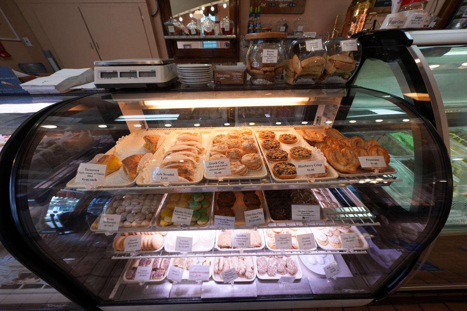 Some of the pastries at Angelo Brocato, in New Orleans, Wednesday, Jan. 29, 2025. (AP Photo/Gerald Herbert)