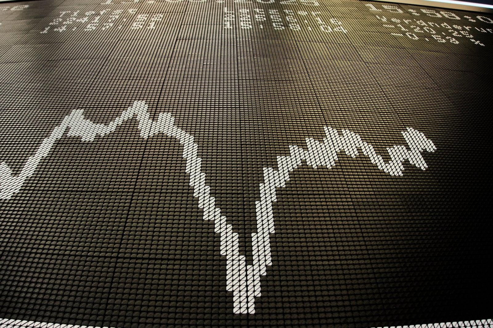 The German stock index DAX is pictured at the stock market in Frankfurt, Germany, Thursday, March 13, 2025. (AP Photo/Michael Probst)