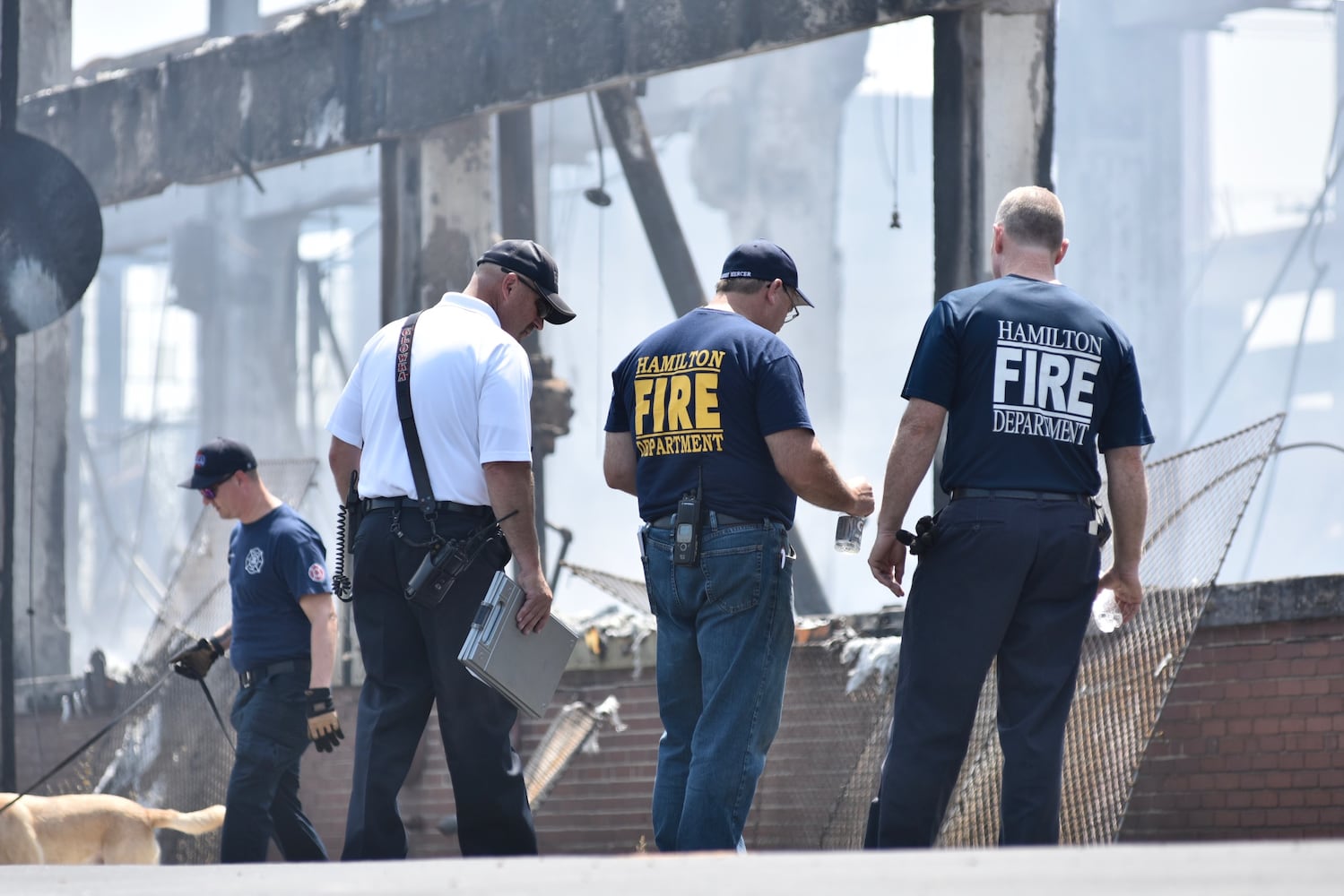 PHOTOS: Crews battle massive warehouse fire in Hamilton