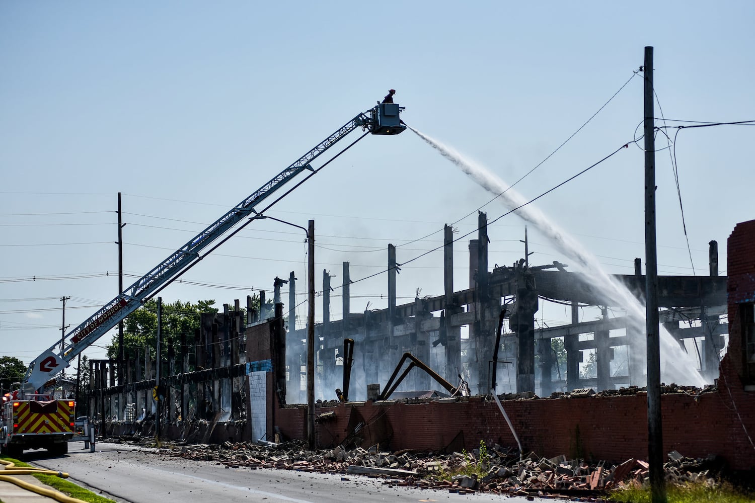 Aftermath of massive warehouse fire in Hamilton