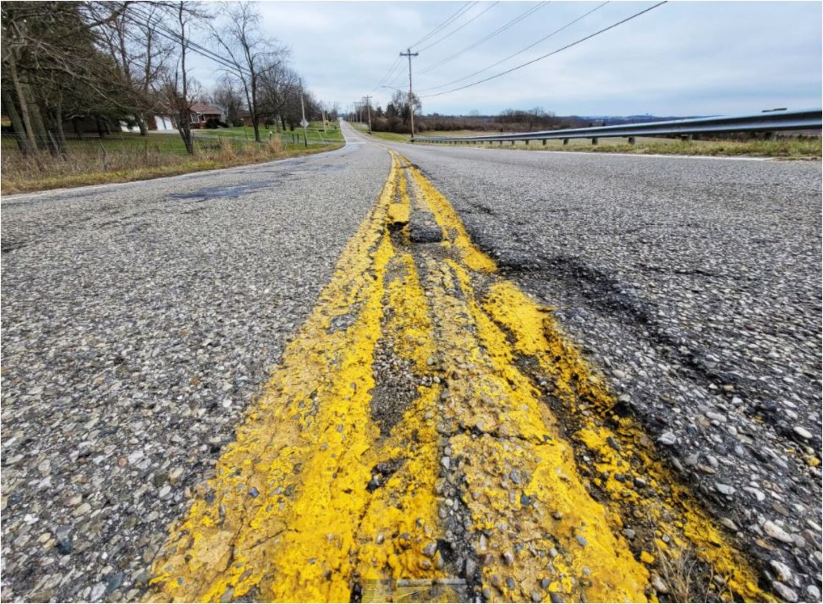 This section of Tylersville Road between Hamilton Enterprise Park Drive and Gateway Avenue is one if multiple roads scheduled to be paved in Hamilton in 2021. NICK GRAHAM / STAFF