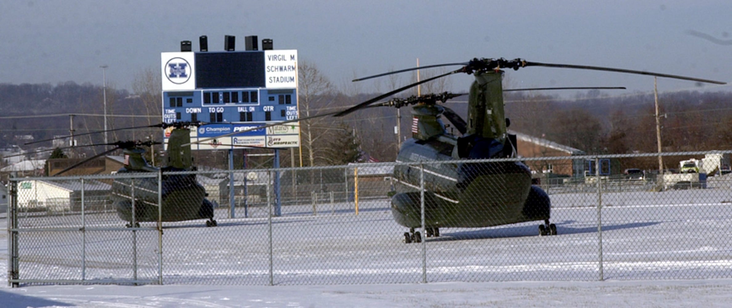 President George W. Bush signing No Child Left Behind Act at Hamilton High School Jan. 8, 2002.