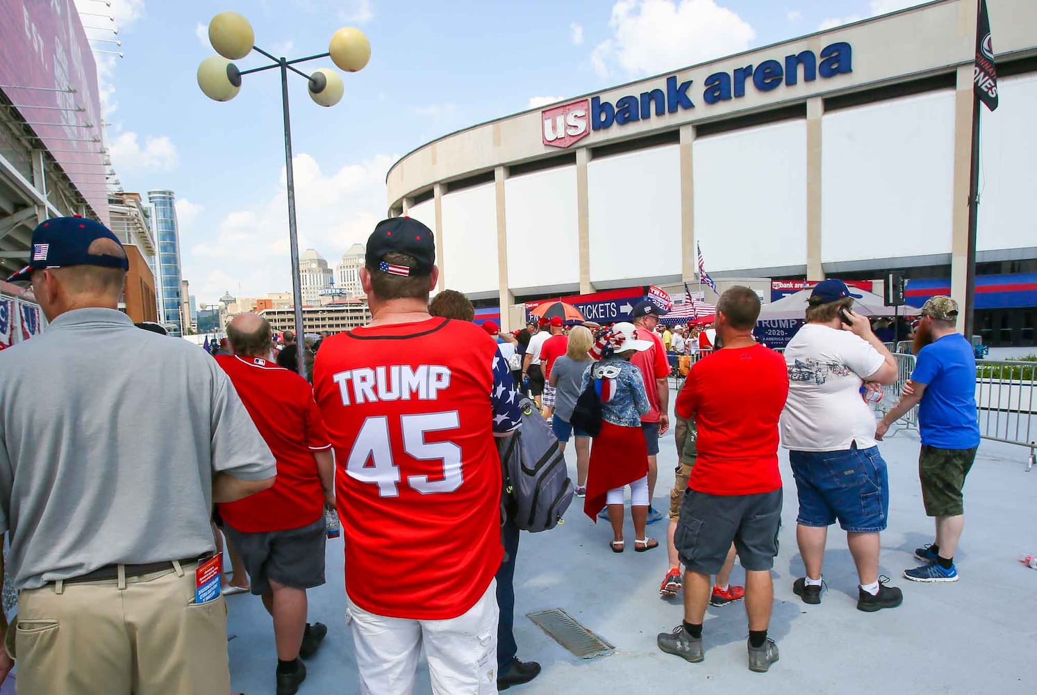 PHOTOS Crowd arrives for President Donald Trump rally in Cincinnati