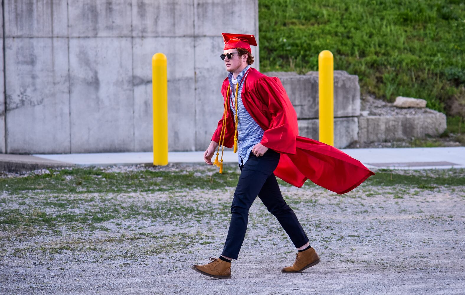 Madison High School drive-thru graduation ceremony at Land of Illusion