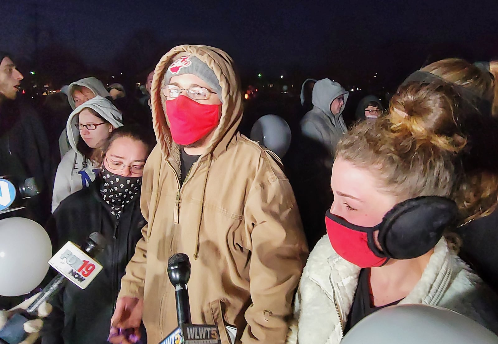 Lewis Hutchinson, the father of James Hutchinson, speaks to media as over 100 people attended a vigil for a Middletown child who was allegedly killed by his mother. The community released balloons, lit candles and held a moment of silence at the vigil at Gardner Park Monday evening.

James Robert Hutchinson was reported missing on Sunday to Middletown police, but detective interviews with the boy’s mother, Brittany Gosney, 29, and James Hamilton, 42, determined James was killed a few days before in Preble County. The child’s body was returned to Middletown and later put in the Ohio River, according to Middletown police. NICK GRAHAM / STAFF