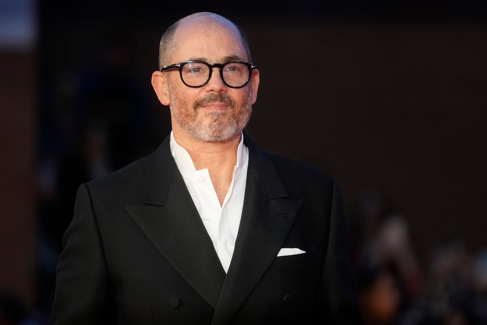 Director Edward Berger arrives on the red carpet before the screening of the movie "Conclave" at the 19th Rome Film Festival, in Rome, Saturday, Oct. 26, 2024. (AP Photo/Alessandra Tarantino)