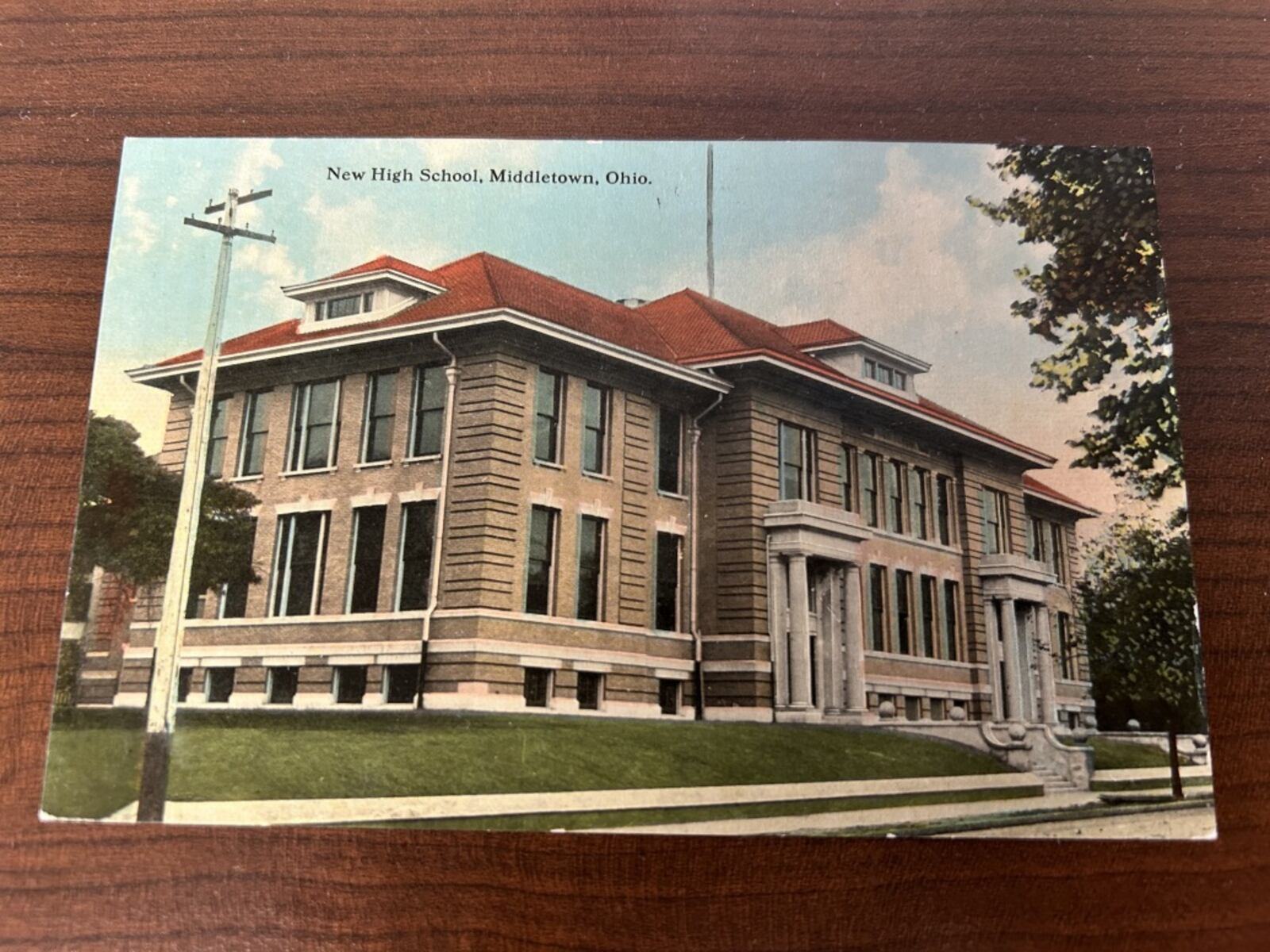 Lowell Joerg, 95 ,of Stockton, Calif., known as the “Postcard Man,” came across this 109-year-old postcard of a now-demolished Middletown High School and mailed it back the district. SUBMITTED PHOTO