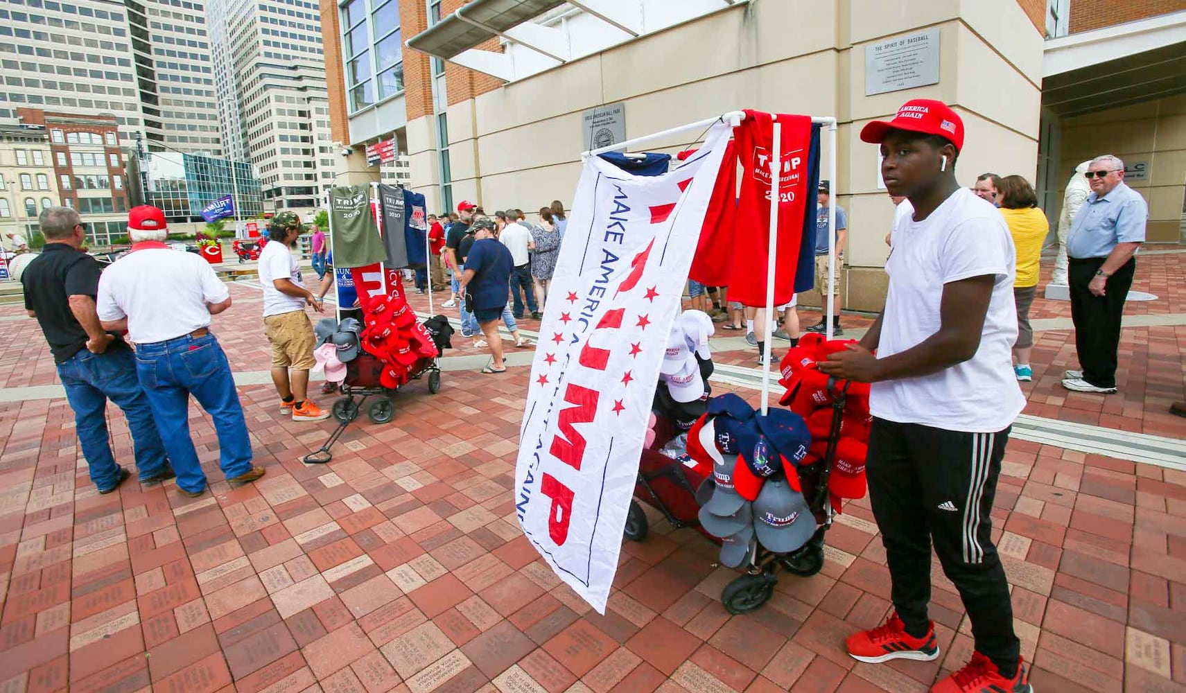 PHOTOS Crowd arrives for President Donald Trump rally in Cincinnati