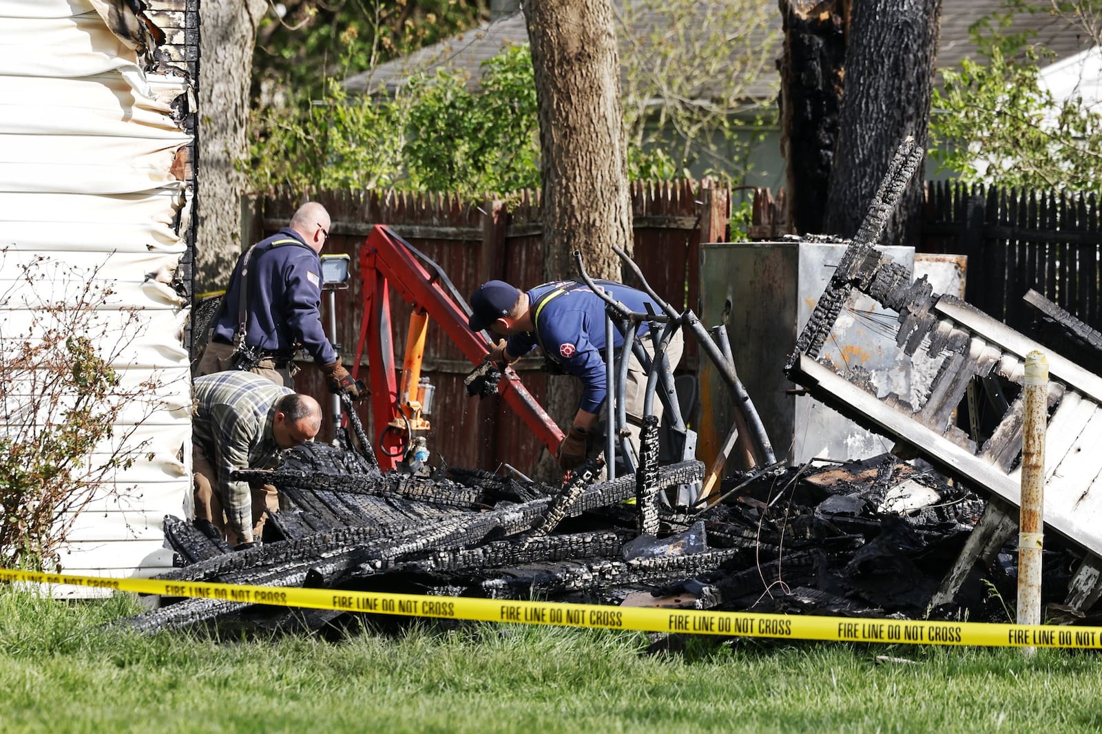 A person was found dead Monday morning, April 24, in a fire on Vannest Avenue in Middletown. NICK GRAHAM/STAFF