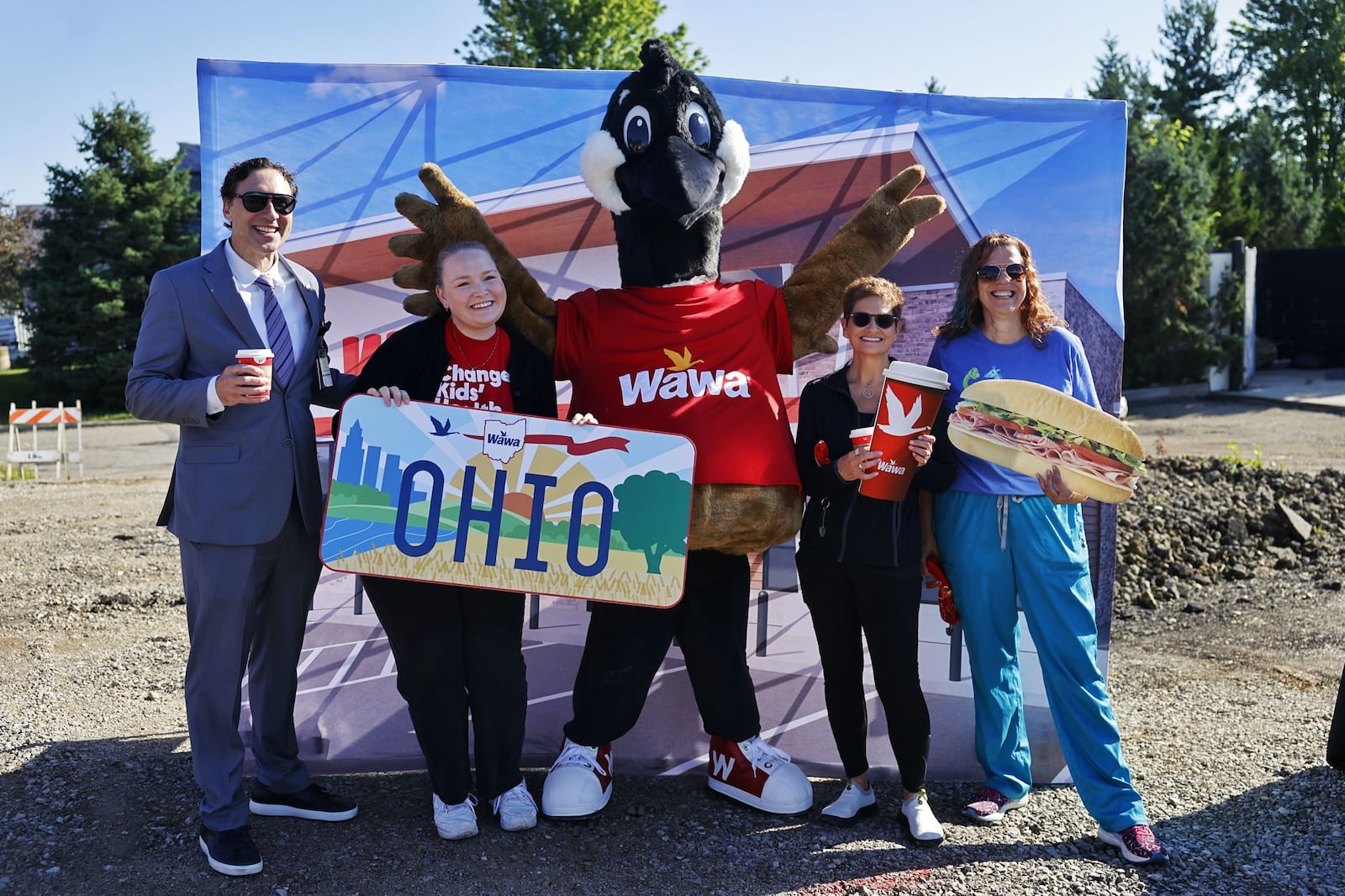 Wawa hosted a groundbreaking event to officially launch construction of its first store in Ohio at 5308 Fields Ertel Road in Deerfield Township Thursday, June 6, 2024. NICK GRAHAM/STAFF