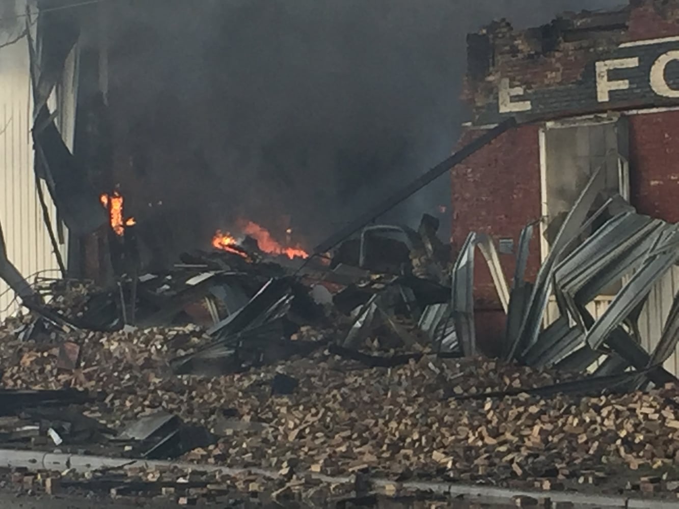 PHOTOS: Large fire at old Middletown Paperboard building on New Year’s Day