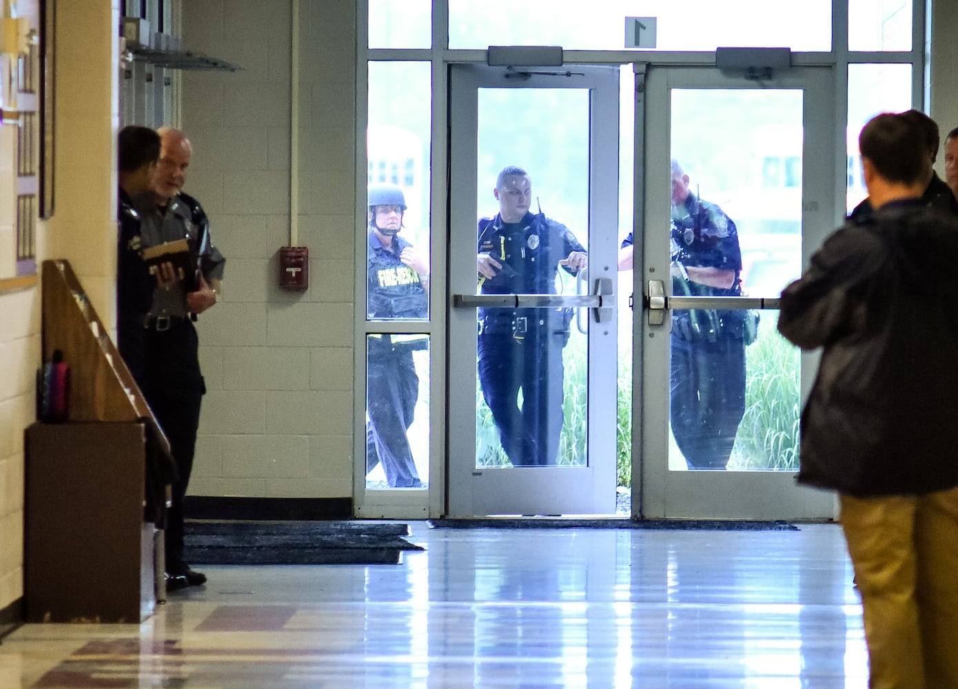 Active shooter training at Ross Middle School