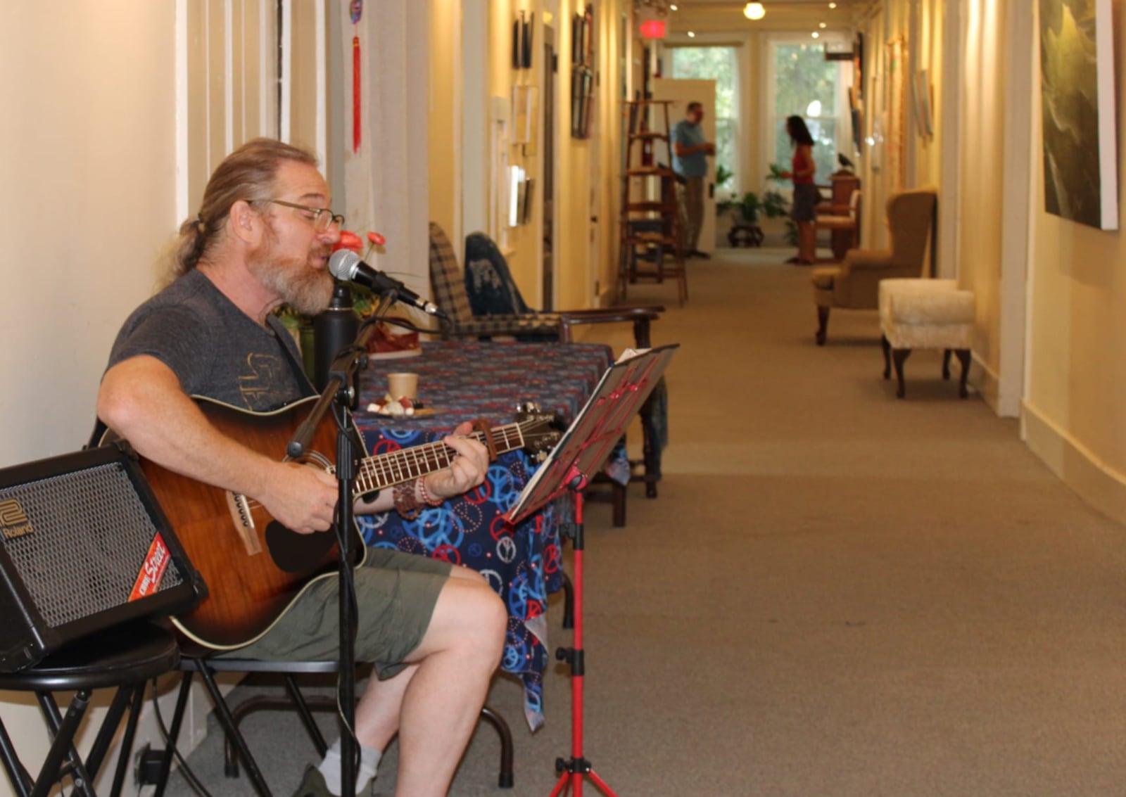 Joe Prescher plays guitar during a Second Friday event at the Oxford Community Arts Center. SEAN SCOTT/OXFORD FREE PRESS