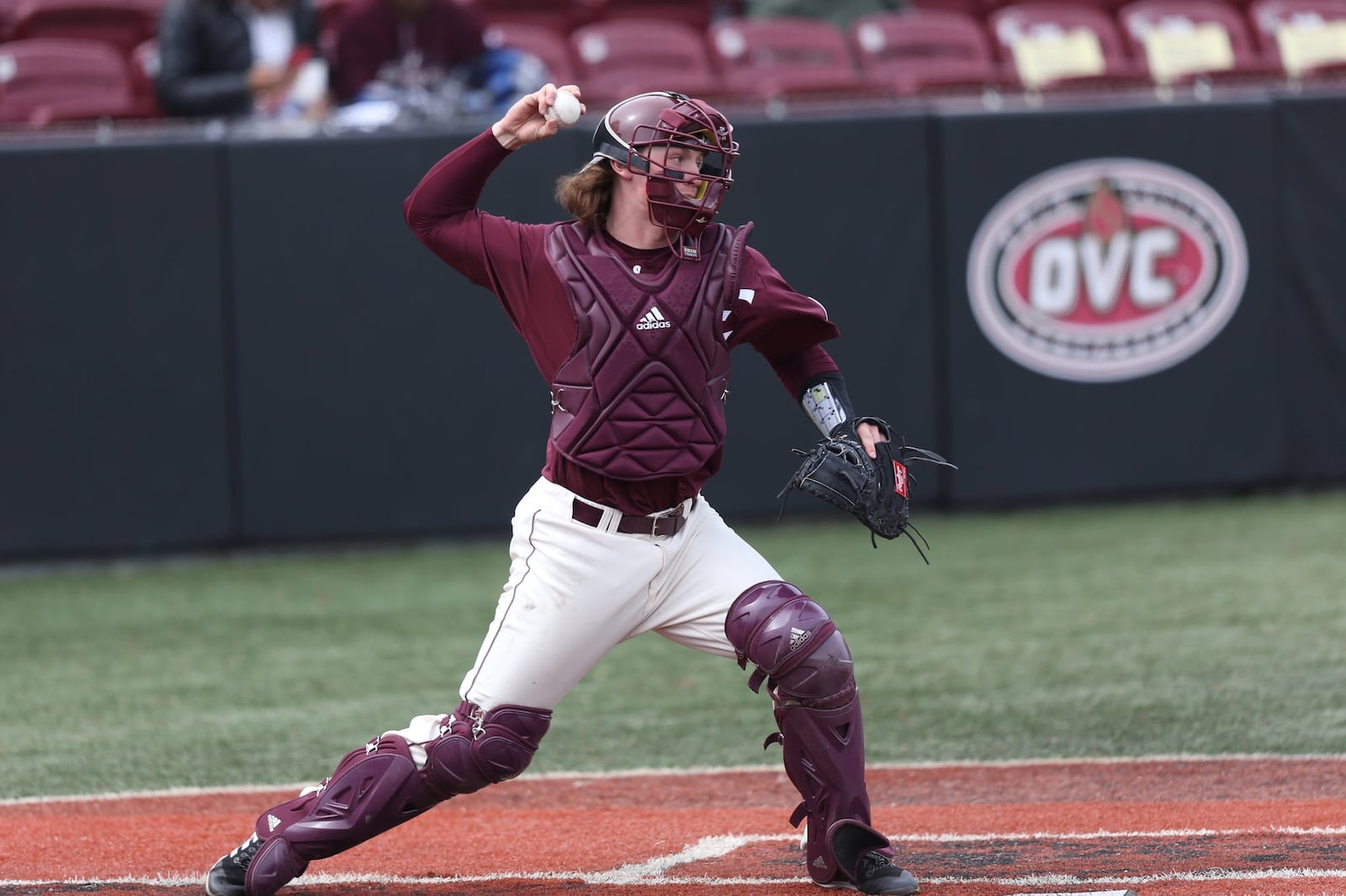 Eastern Kentucky University junior catcher Alex Holderbach has committed just one error through 47 games this season. PHOTO COURTESY OF EKU ATHLETICS