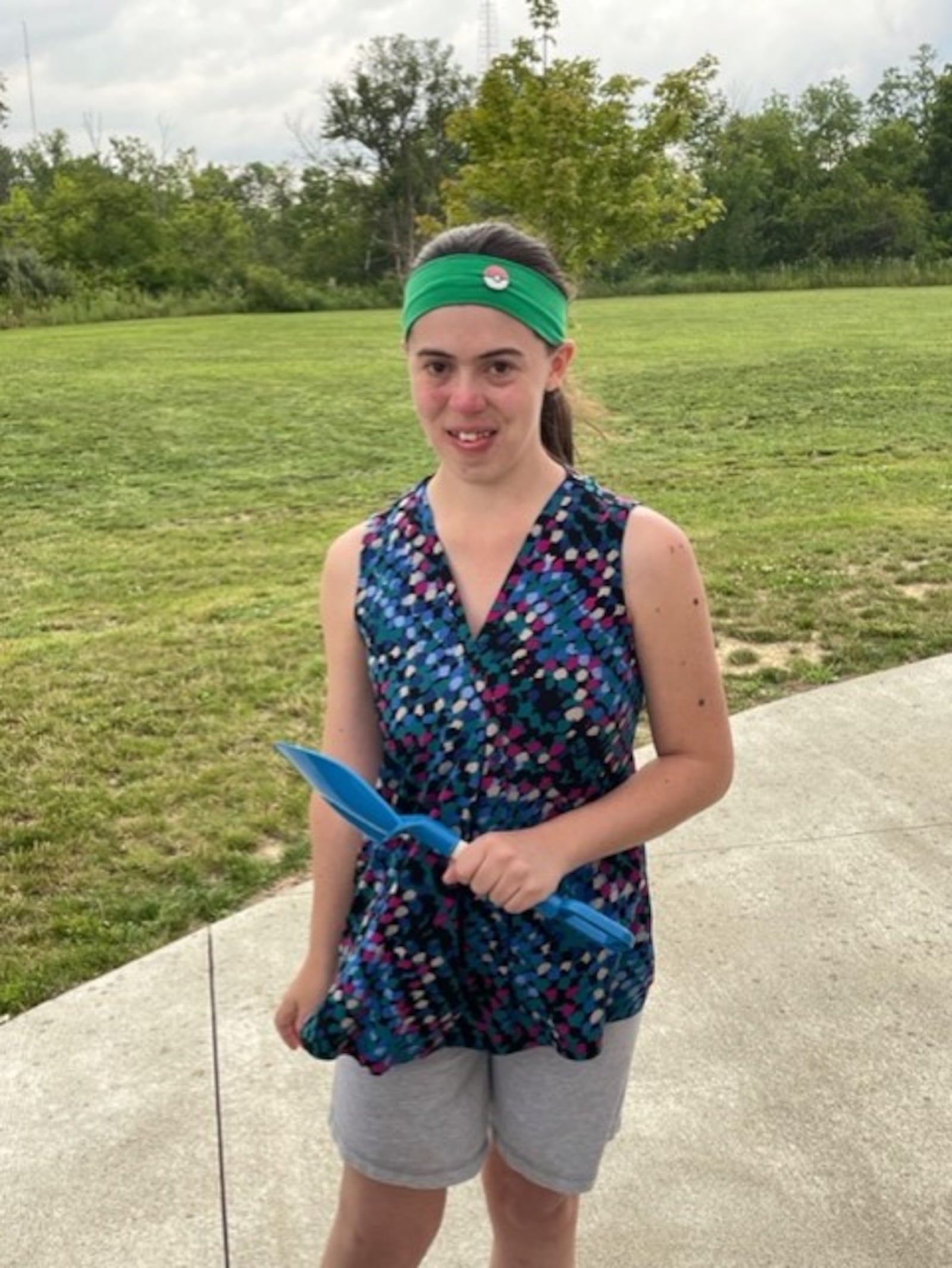 Sydney Roderer was one of more than a dozen Mason Challenger players on hand at the groundbreaking for the Adaptive Ball Fields at Makino Park in Mason. CONTRIBUTED