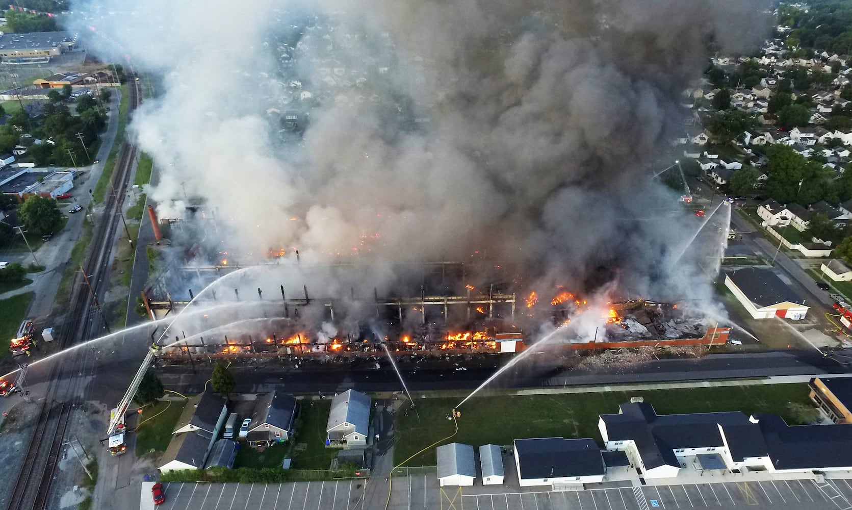 Aftermath of massive warehouse fire in Hamilton