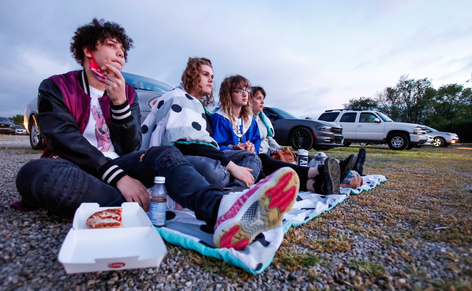 Hamilton High School seniors celebrate graduation at Holiday Auto Theatre drive-in