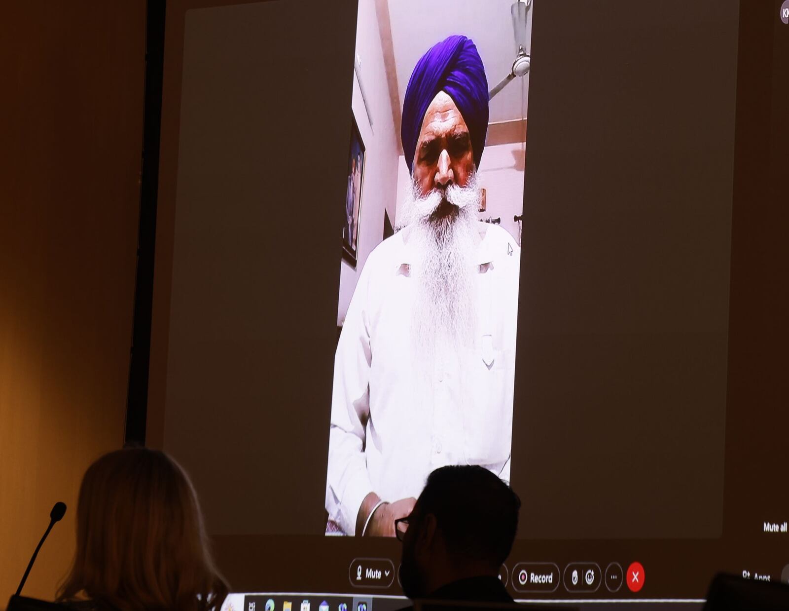 Karam Singh, Gurpreet Singh's father, testifies Monday from India in the sentencing phase of his son's trial. NICK GRAHAM/STAFF