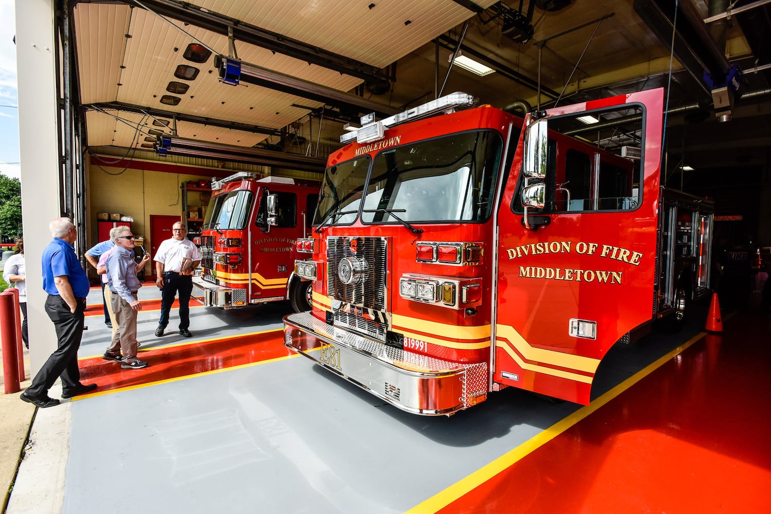 City council and officials tour Middletown fire stations