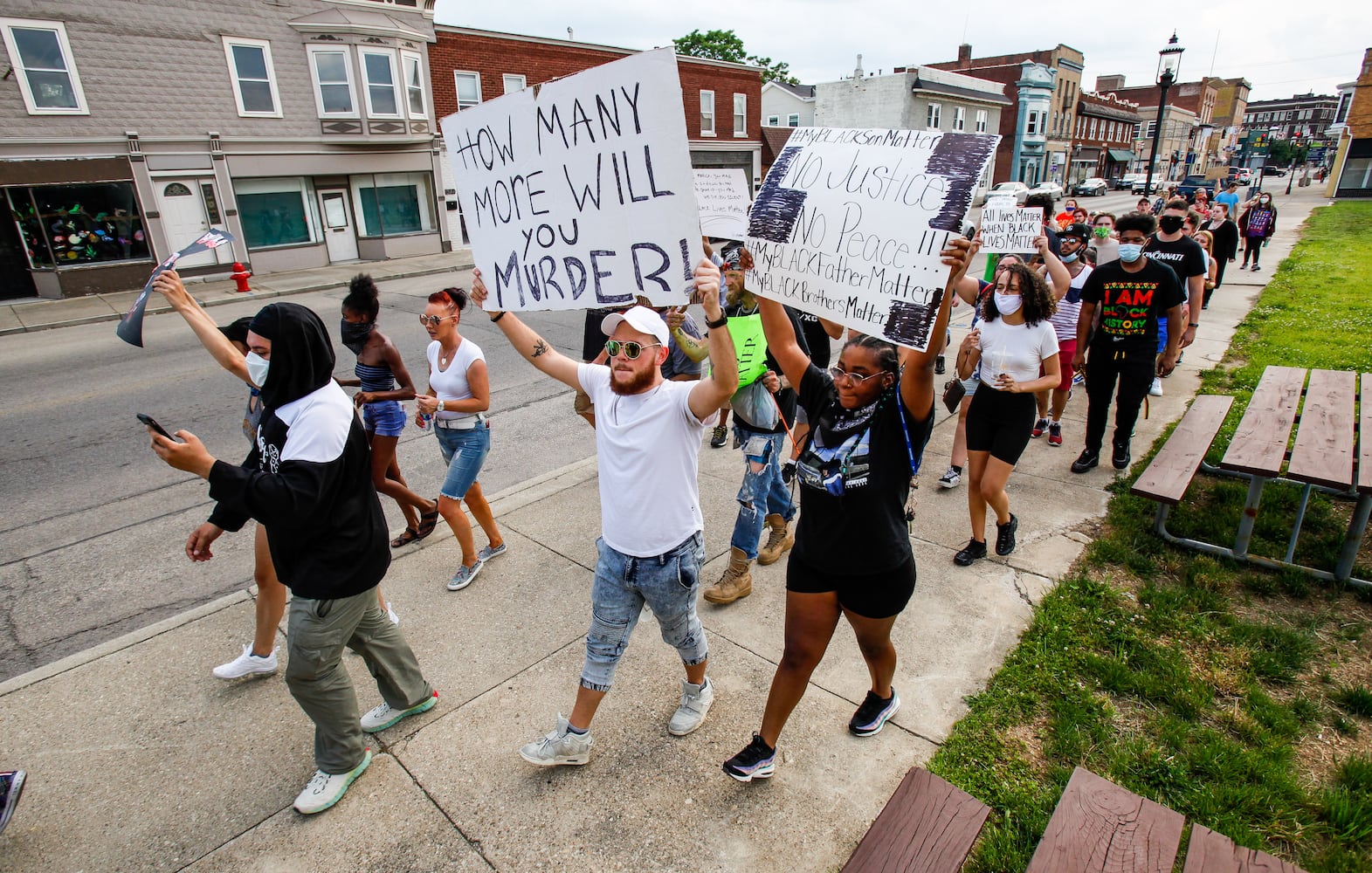 Crowd gathers for peaceful protest and march in Middletown